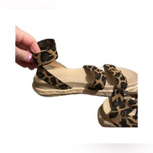 Leopard Print Espadrille Sandals